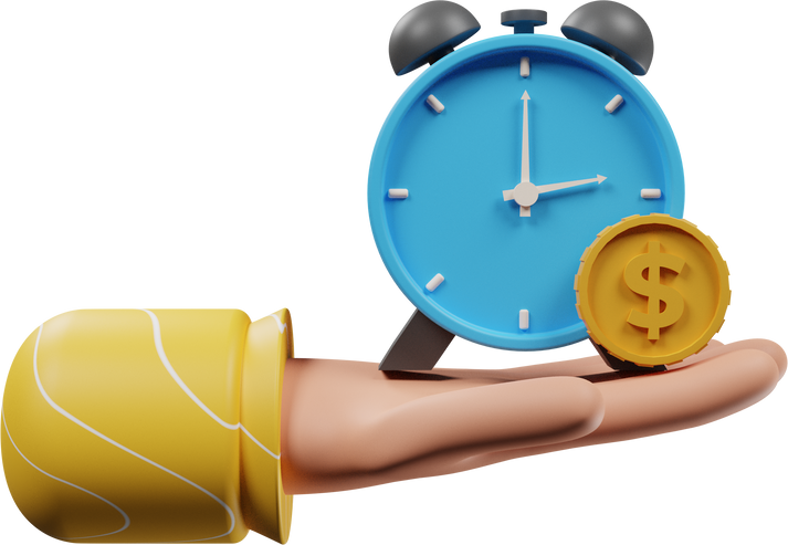 3D Time is Money Illustration